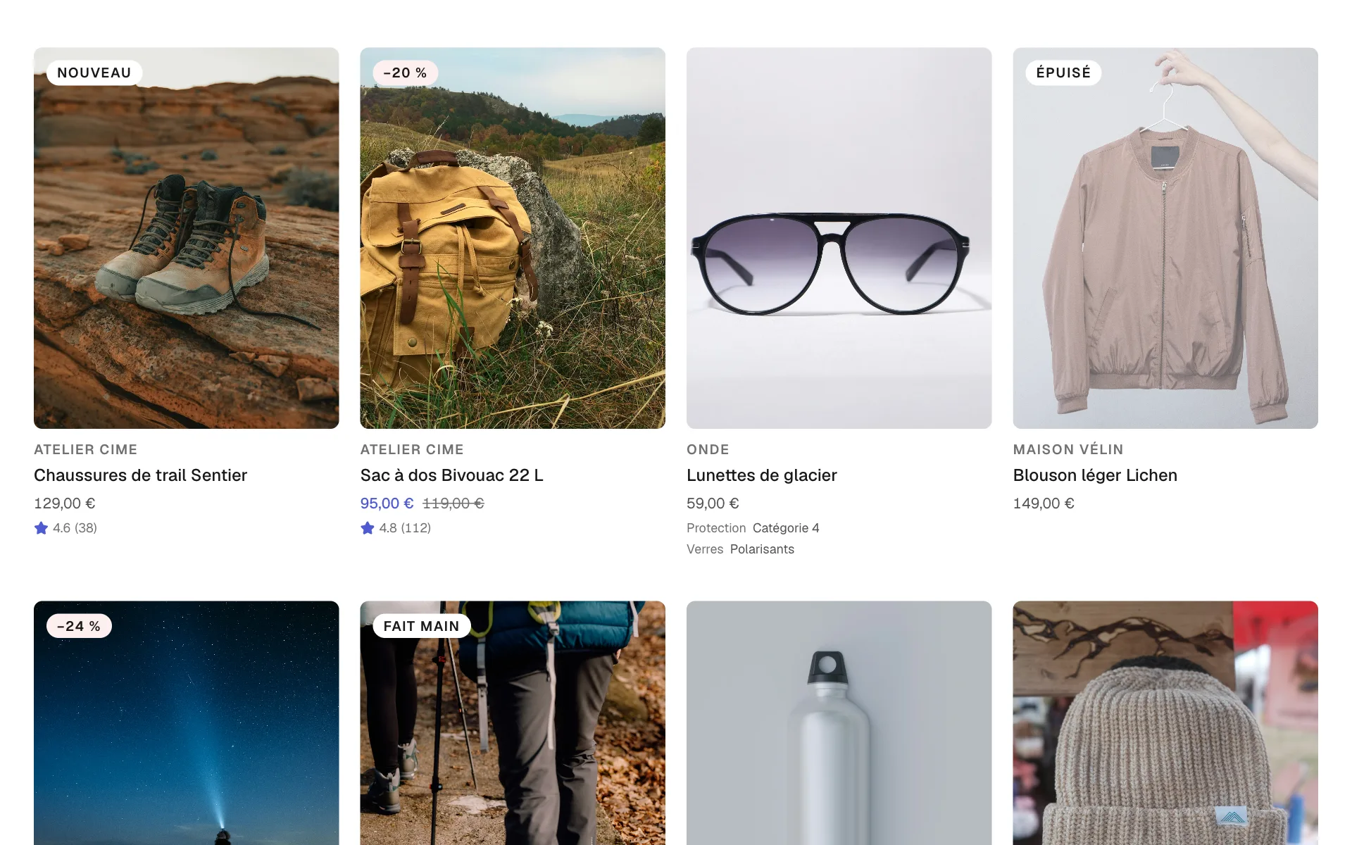 The commerce.ProductGrid block