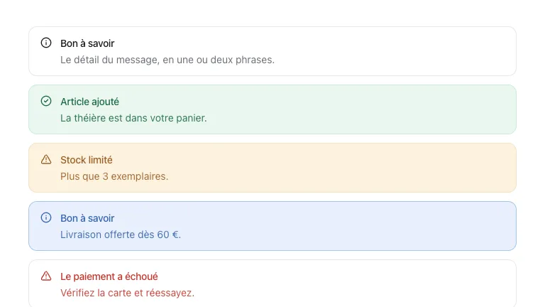 The alert component