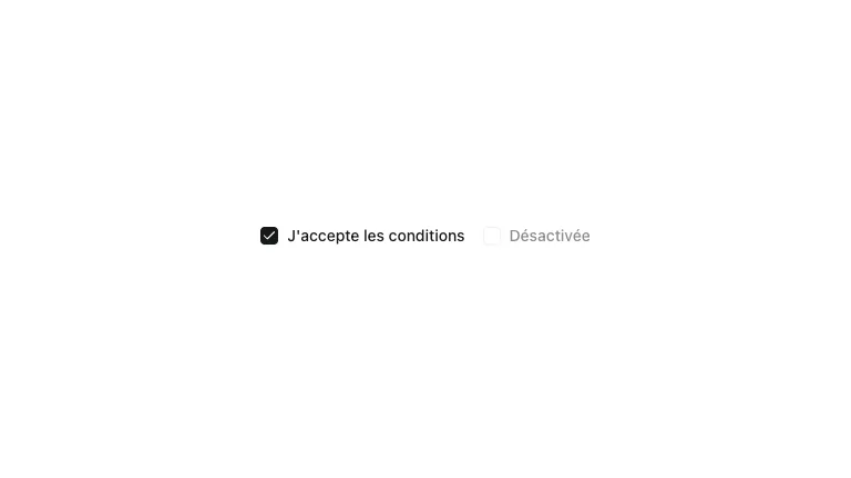 The checkbox component