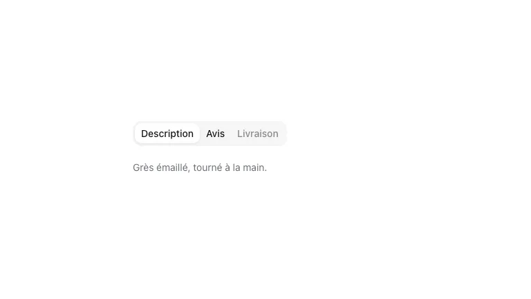 The tabs component