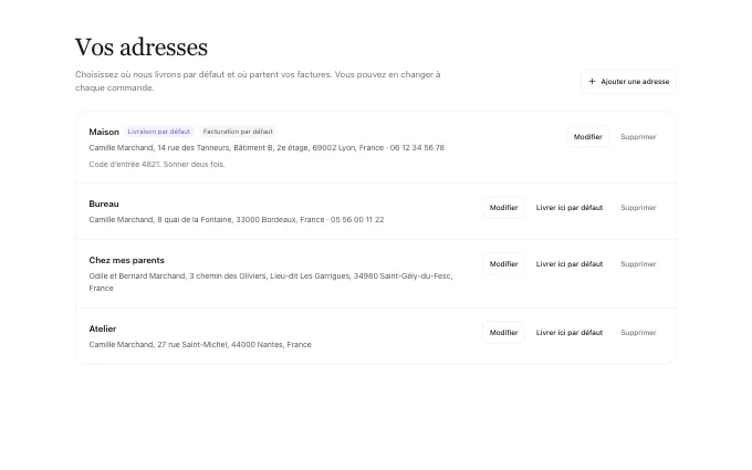 account.AddressBook — list