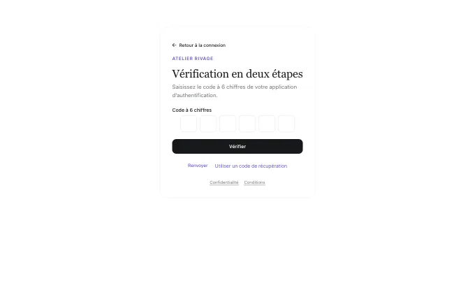 The account.AuthCode block