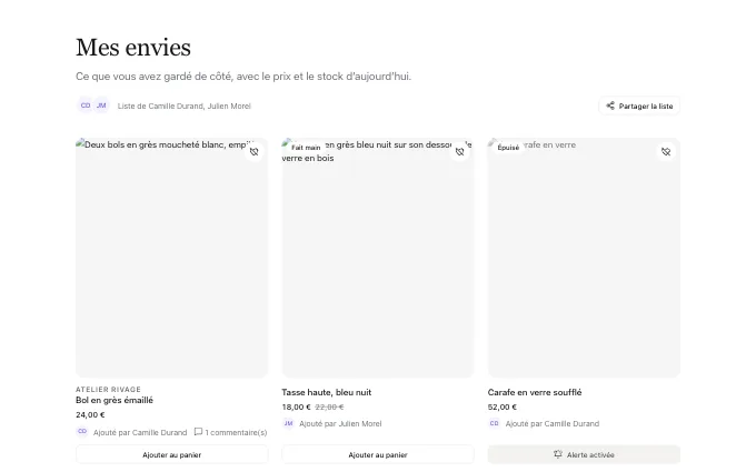 The account.SharedList block