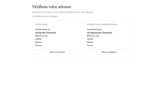The commerce.AddressCheck block