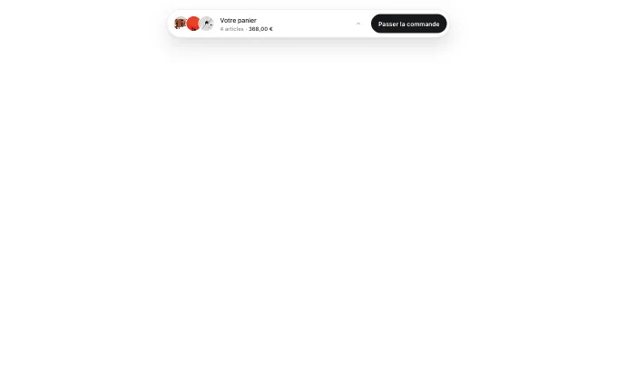 commerce.CartBar — floating-pill