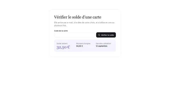 The commerce.GiftCardBalance block