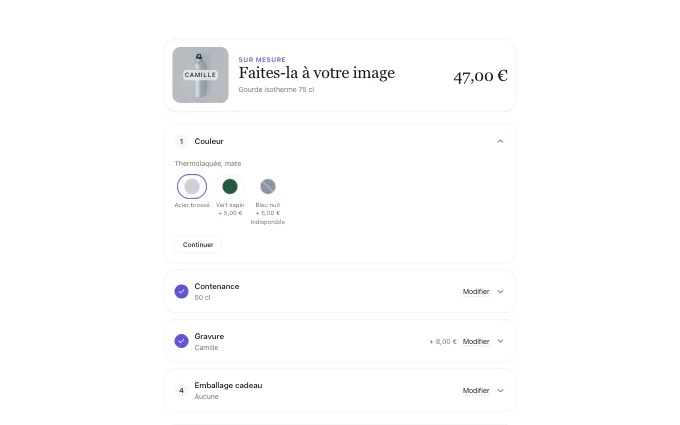 The commerce.GuidedConfigurator block