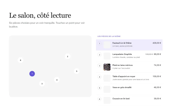 The commerce.LookSummary block