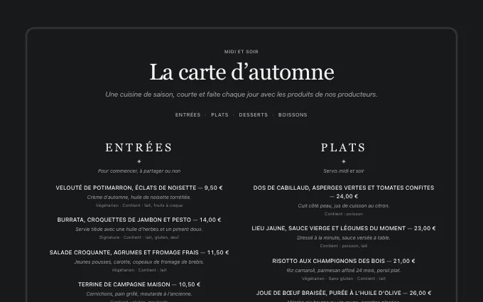 commerce.Menu — blackboard