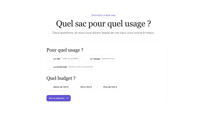 The commerce.ProductFinder block