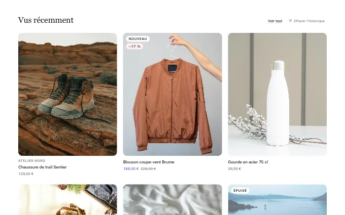 commerce.RecentlyViewed — grid