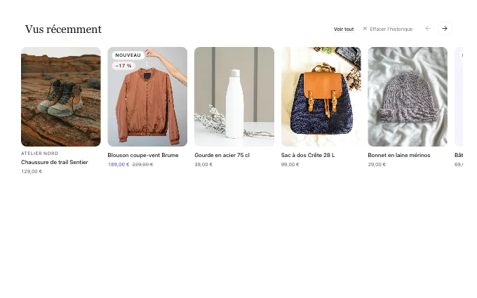 commerce.RecentlyViewed — rail