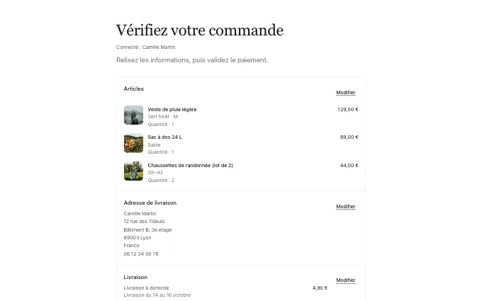 commerce.ReturningOrderReview — bag-first