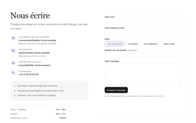 The content.ContactForm block