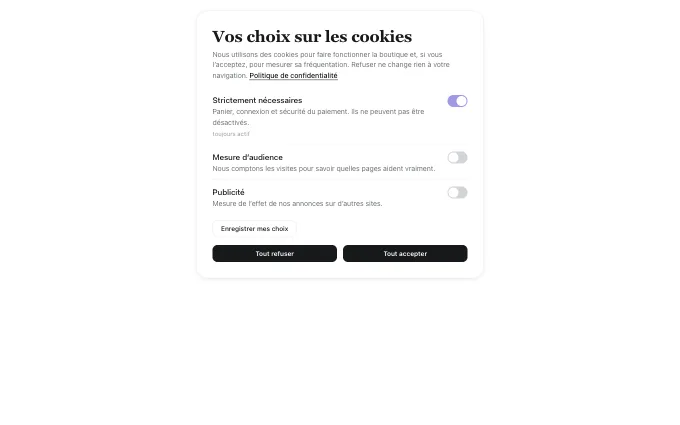The content.CookiePreferences block