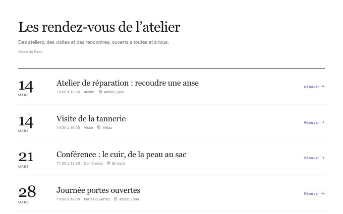 content.Events — ledger-dates