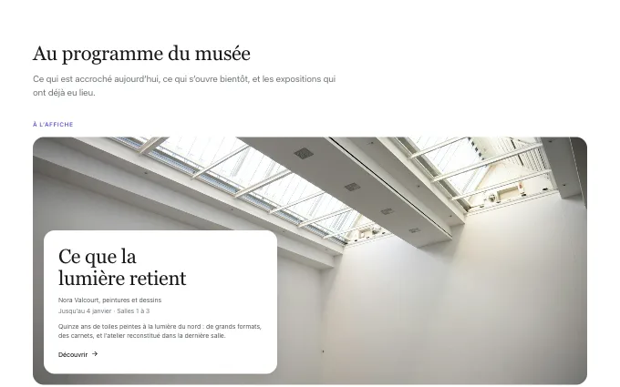 The content.Exhibitions block