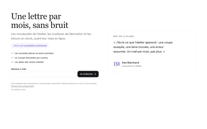 The content.LetterSignup block