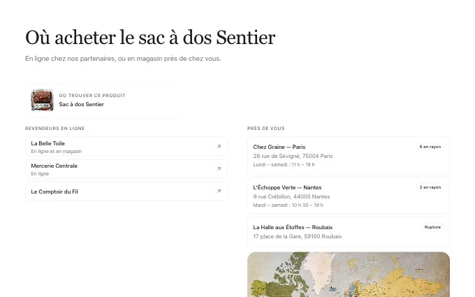 The content.ProductStockists block