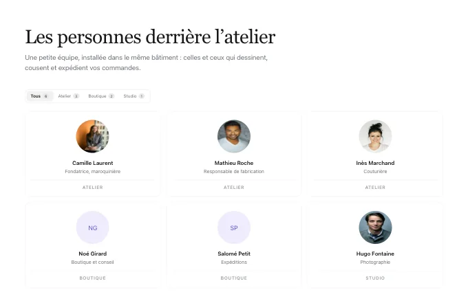 content.TeamDirectory — team-filter