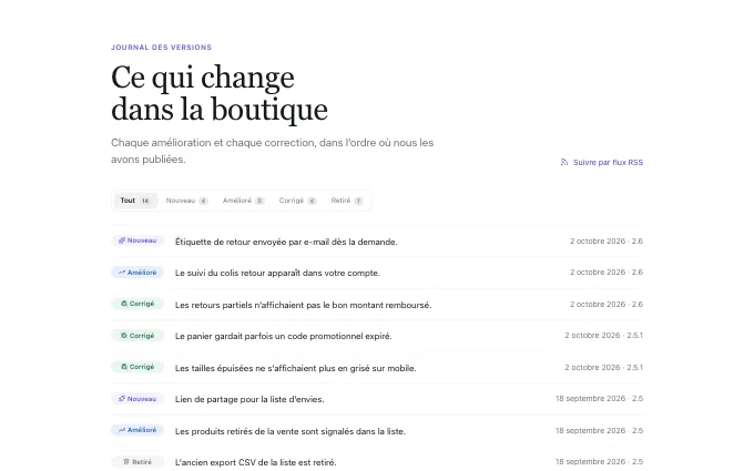 editorial.Changelog — filter-tabs