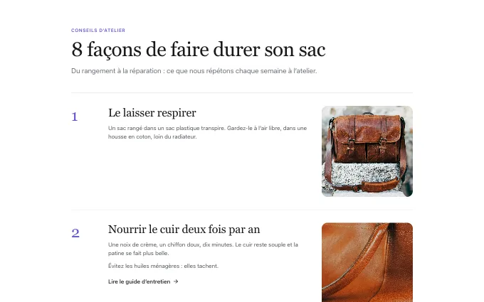 The editorial.ListArticle block