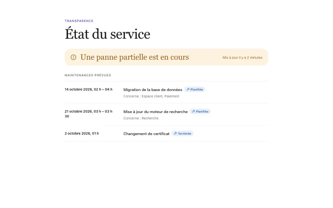 The editorial.MaintenanceWindows block