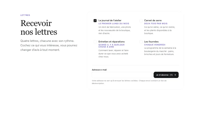 editorial.NewsletterHub — checkbox-grid