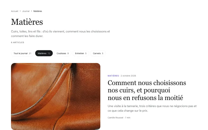 editorial.SectionPage — featured-then-list