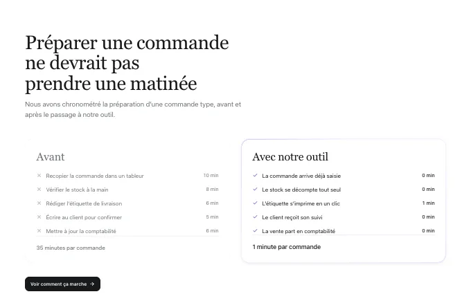 landing.BeforeAfter — two-lists