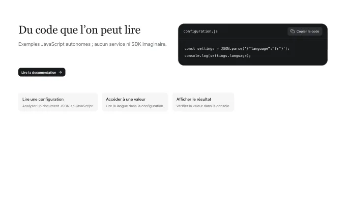 The landing.CodeSample block