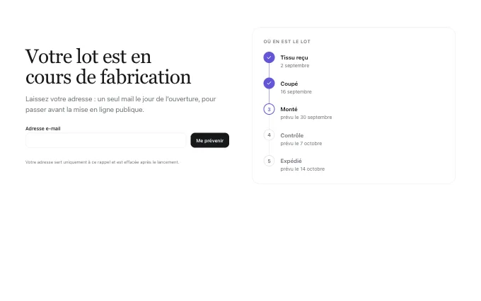landing.ProductionSignup — stepped
