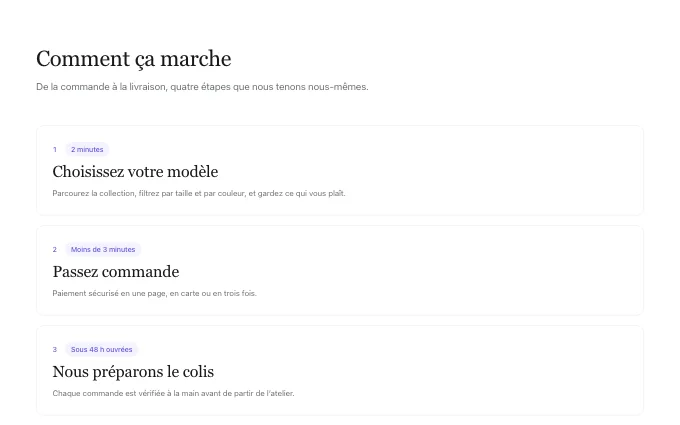 landing.Steps — deliverables