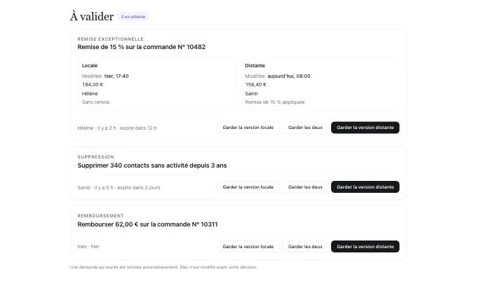 saas.ApprovalQueue — conflict
