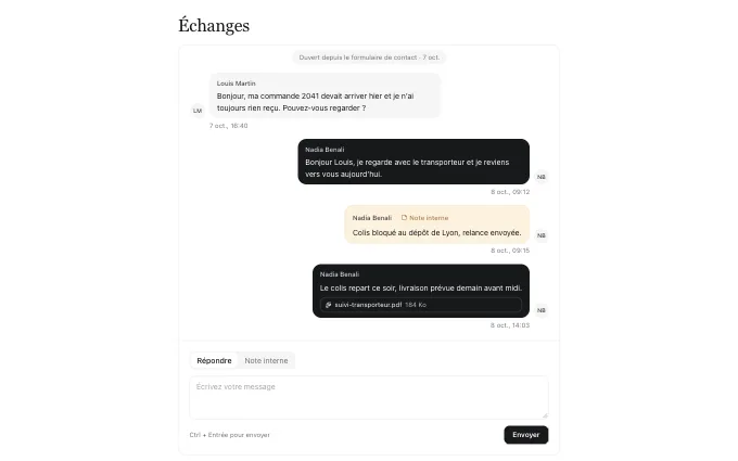 The saas.Conversation block