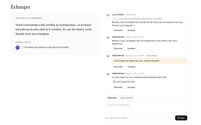 The saas.DocumentNotes block