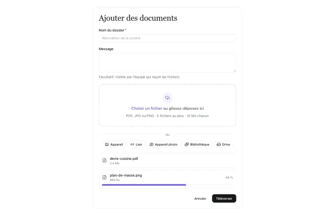 The saas.FileUpload block