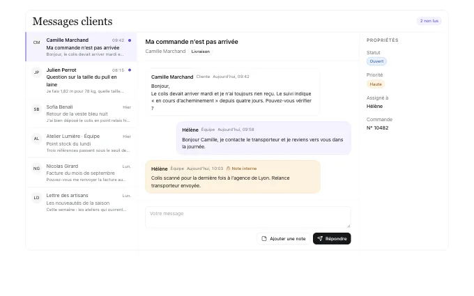 The saas.Inbox block