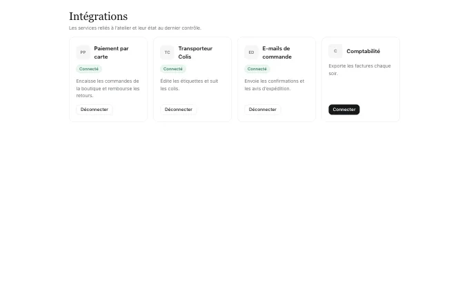 saas.IntegrationSettings — catalogue