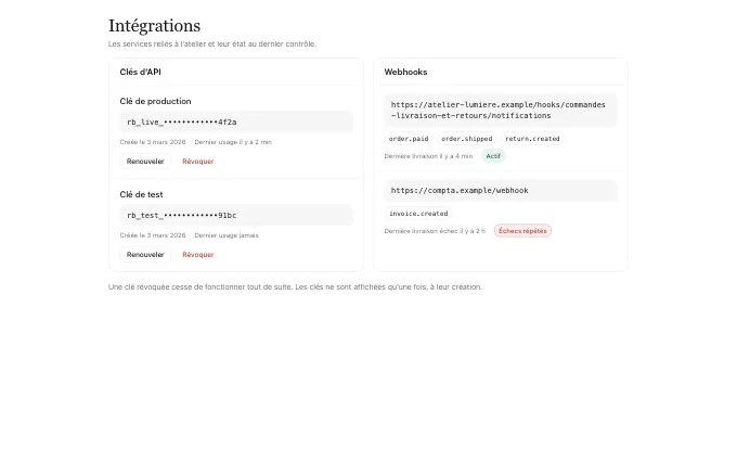 The saas.IntegrationSettingsKeys block