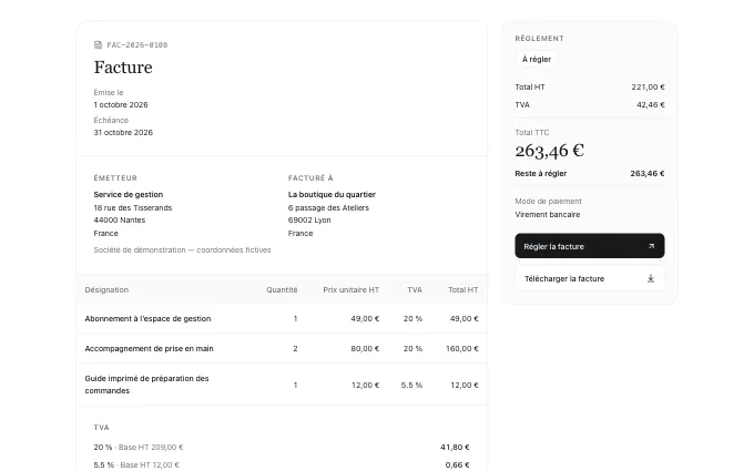 saas.Invoice — split