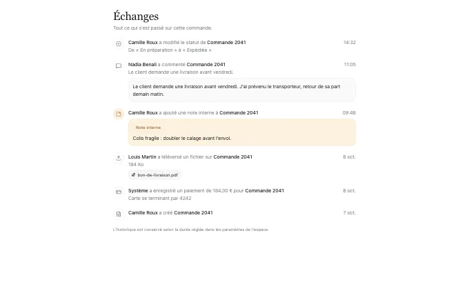 The saas.RecordComments block