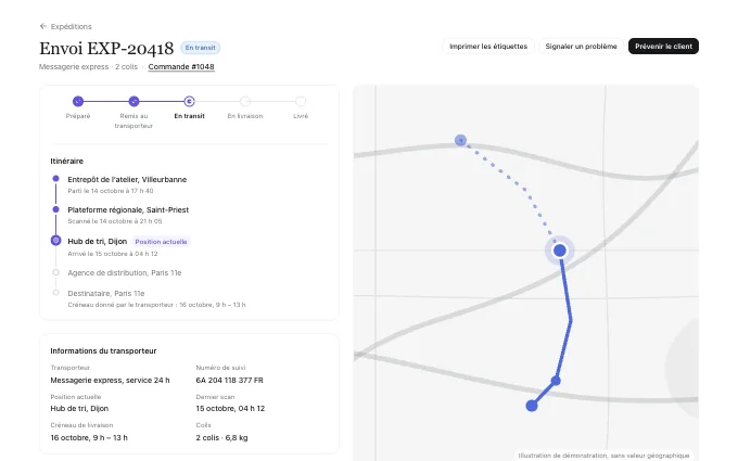 The saas.ShipmentDetail block