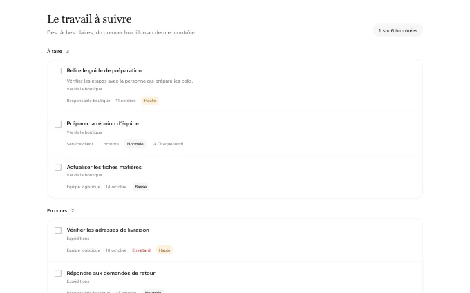 saas.TaskList — grouped