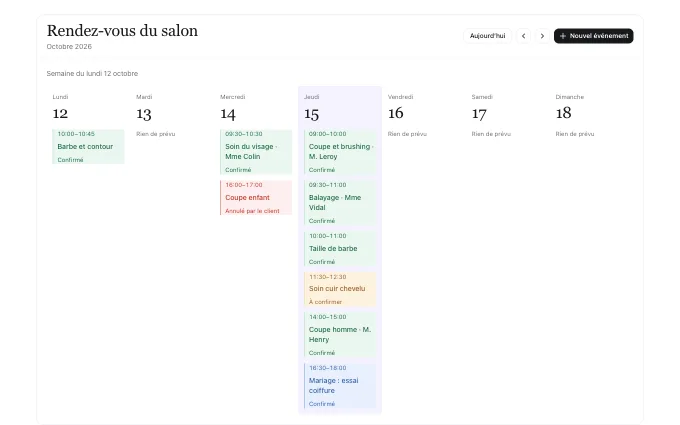 saas.WeekAppointments — strip