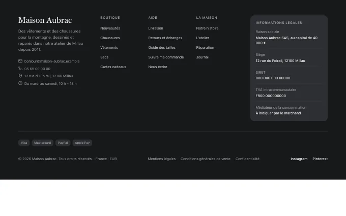 The shell.CompanyFooter block