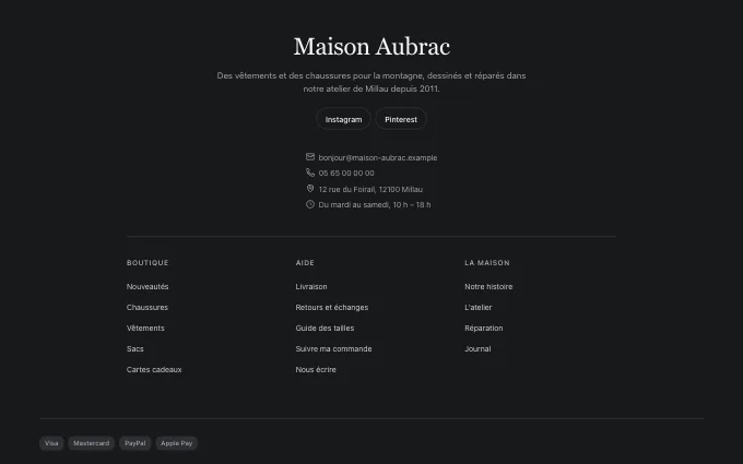shell.Footer — centered