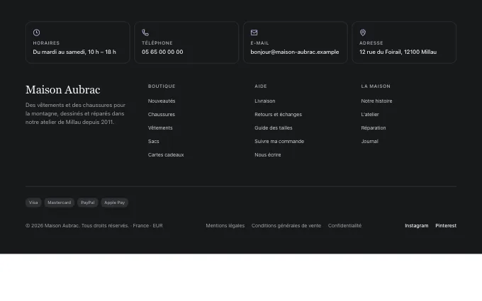 shell.Footer — contact-tiles