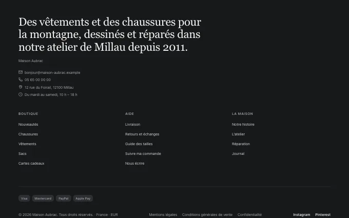 shell.Footer — statement