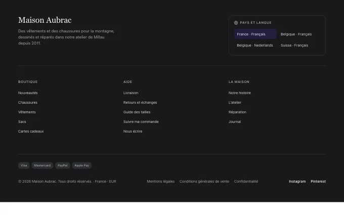 The shell.MarketFooter block